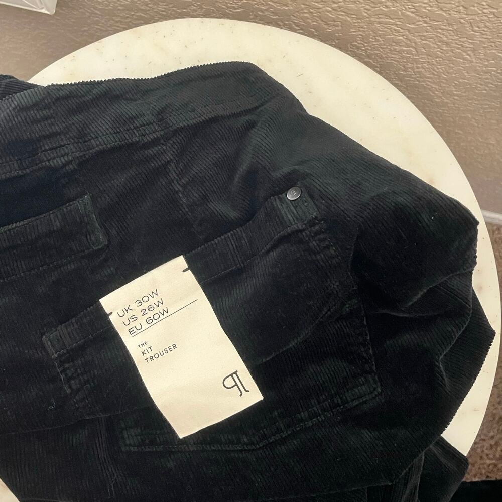 Anthropologie Pilcro The Kit Trouser Corduroy Pant Sailor 26W Plus New NWT Black - Picture 8 of 10